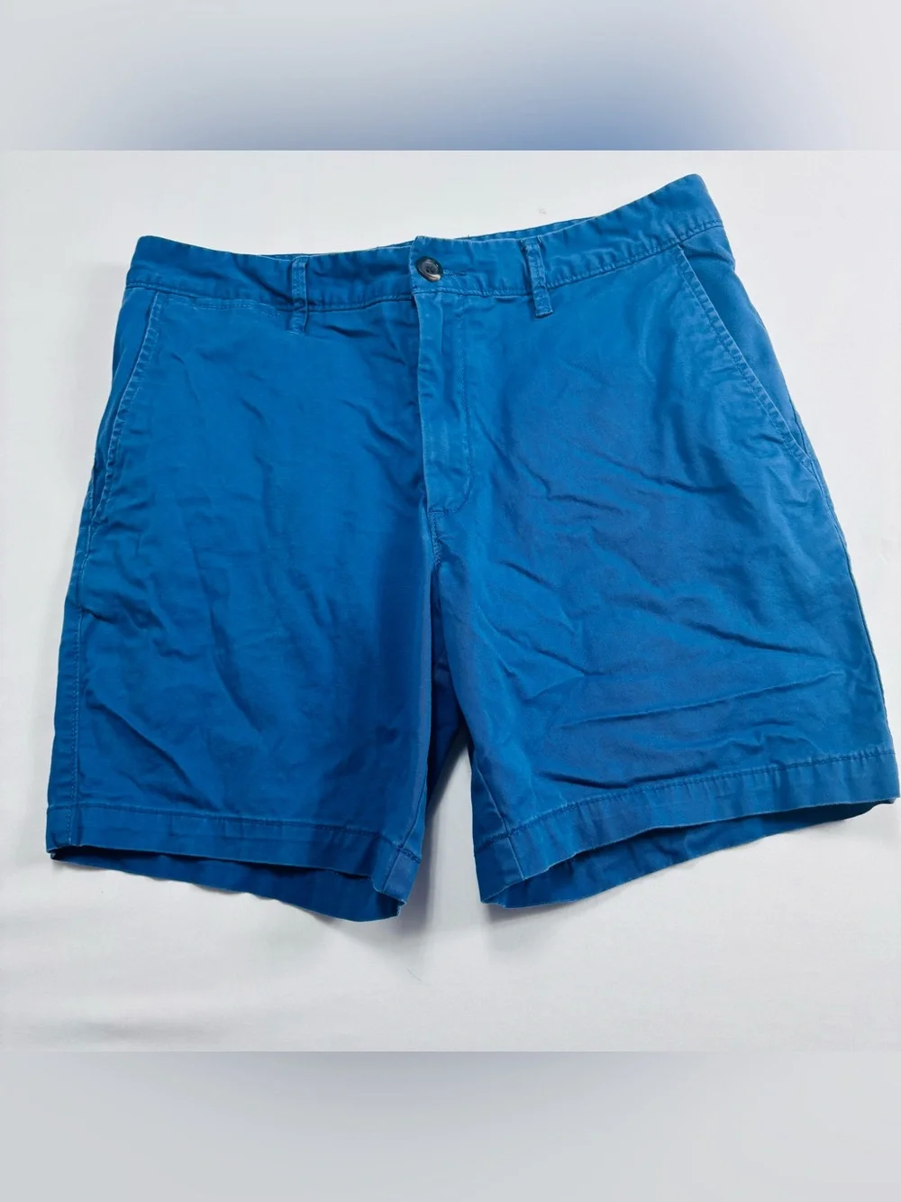 Goodfellow & Co Blue Flat-Front Cotton Shorts